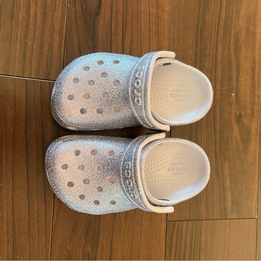 Kids Glitter Crocs